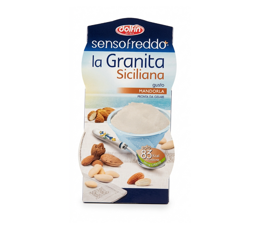 Dolfin Sensofreddo Sicilian Almond Granita – Ready-to-Freeze Slush Cups 2x100ml