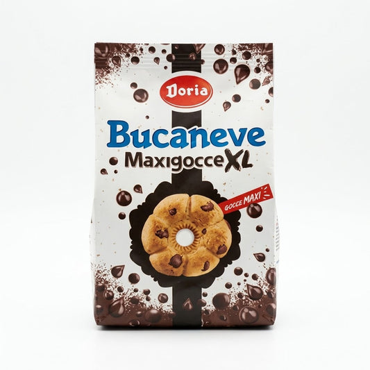 Doria Bucaneve Maxigocce XL 300g – Chocolate Biscuits