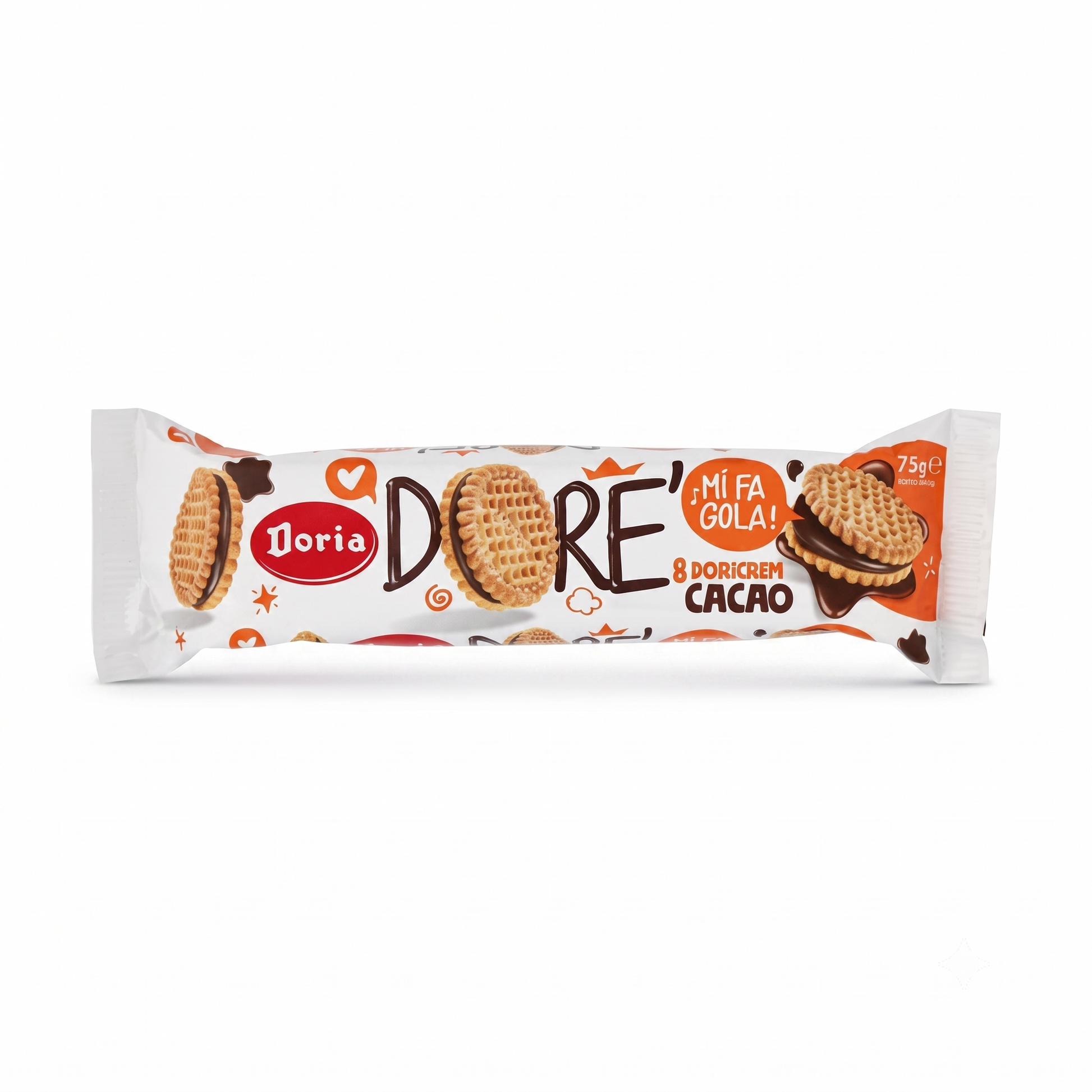 Doria Doricrem Cacao Italian Chocolate Cream Biscuits 75g