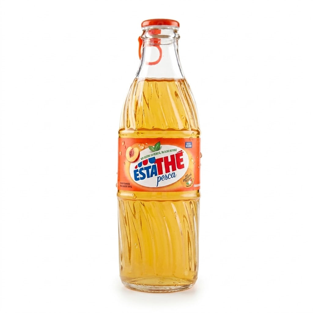 Estathe Peach Italian Iced Tea in Glass Bottle 250 ml