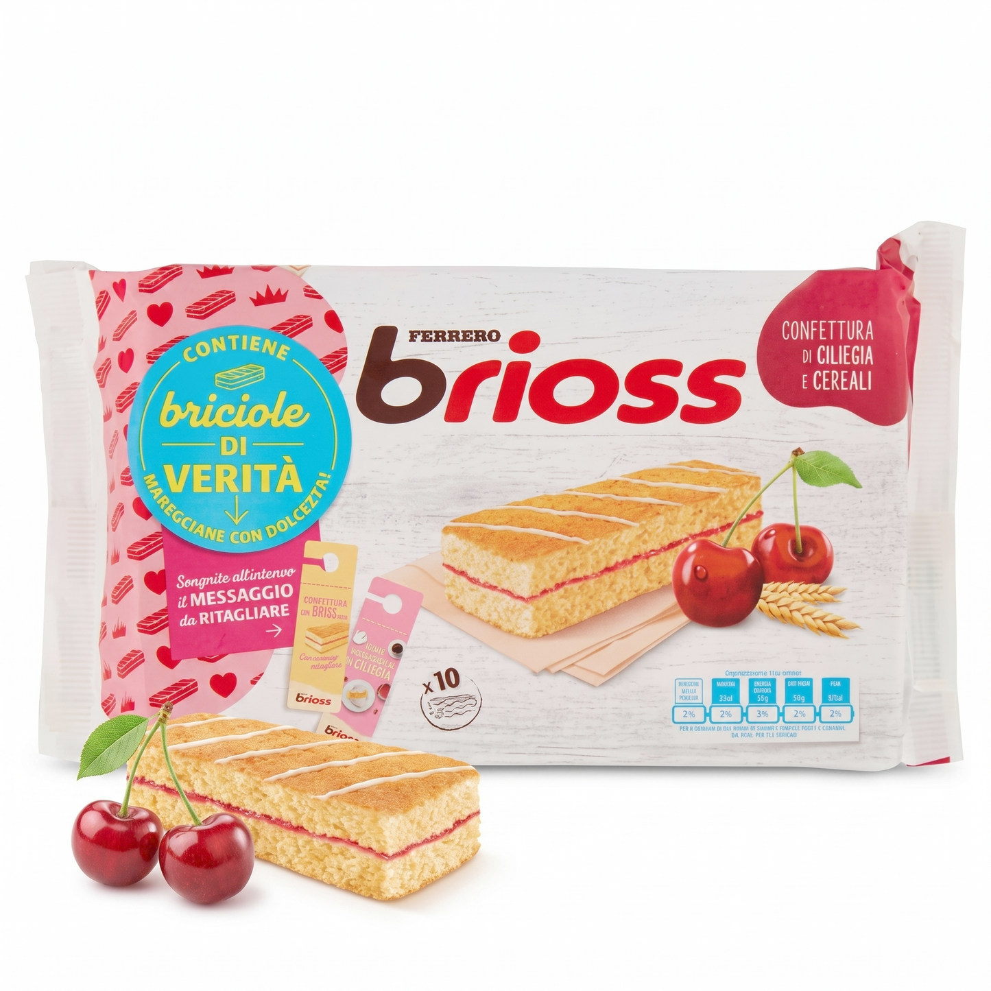 Ferrero Brioss Ciliegia e Cereali Cherry 280g 10 Pieces
