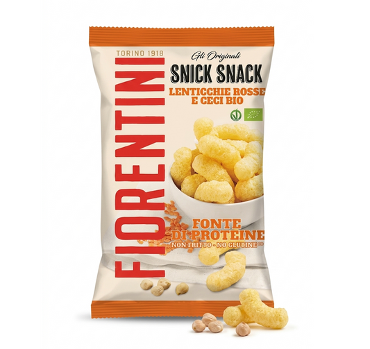 Fiorentini Lentil & Chickpea Crunchy Snack 45g  High Protein and Gluten-Free