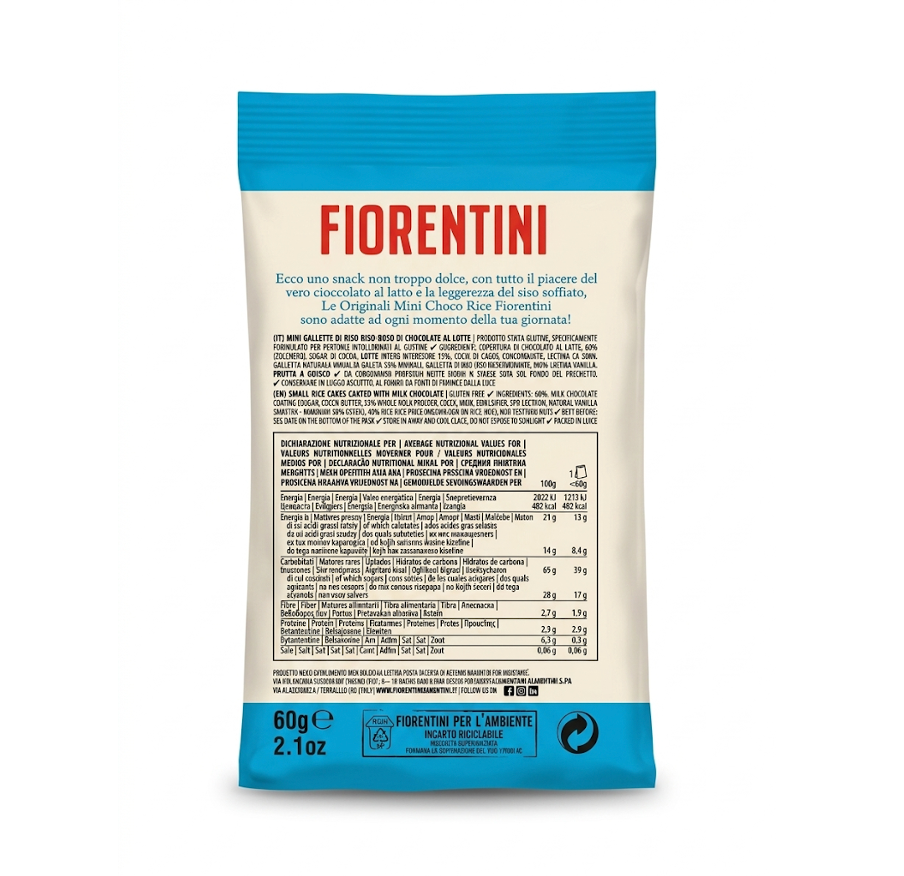 Fiorentini Mini Chocolate Rice Cakes 60g