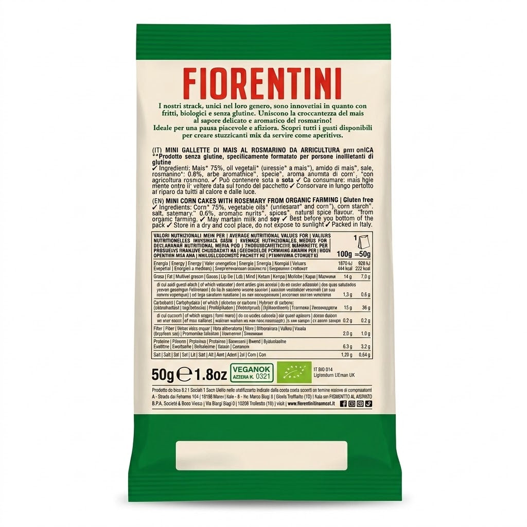 Fiorentini Rosemary Corn Snack 50g – Baked & Gluten-Free