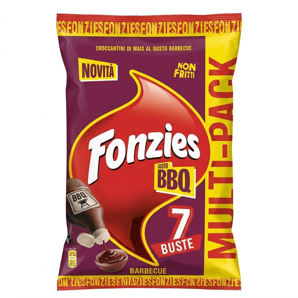 Fonzies BBQ 7-Pack 164.5g – Oven-Baked Corn Snacks