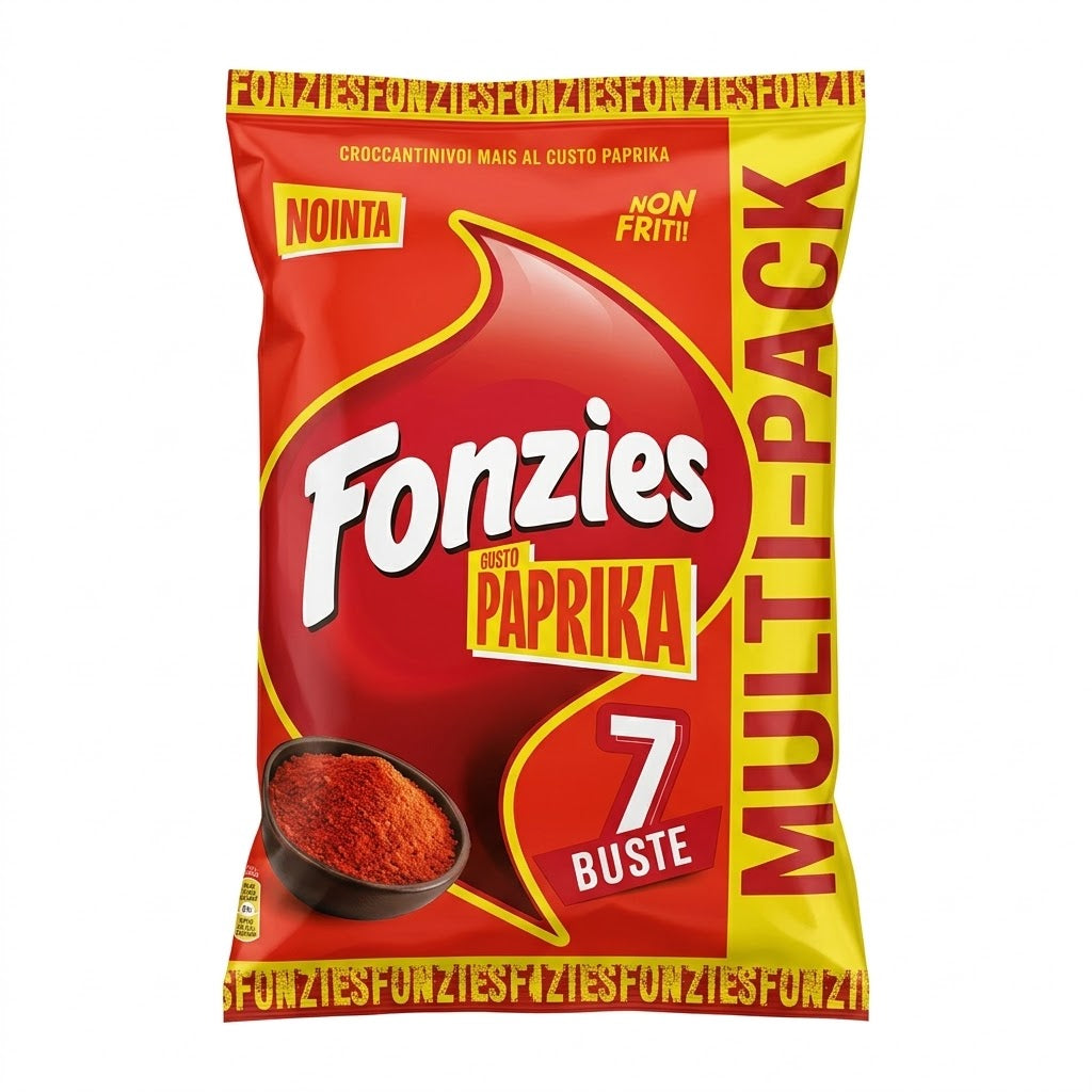 Fonzies Paprika 7-Pack (164.5g) – Baked Corn Snacks