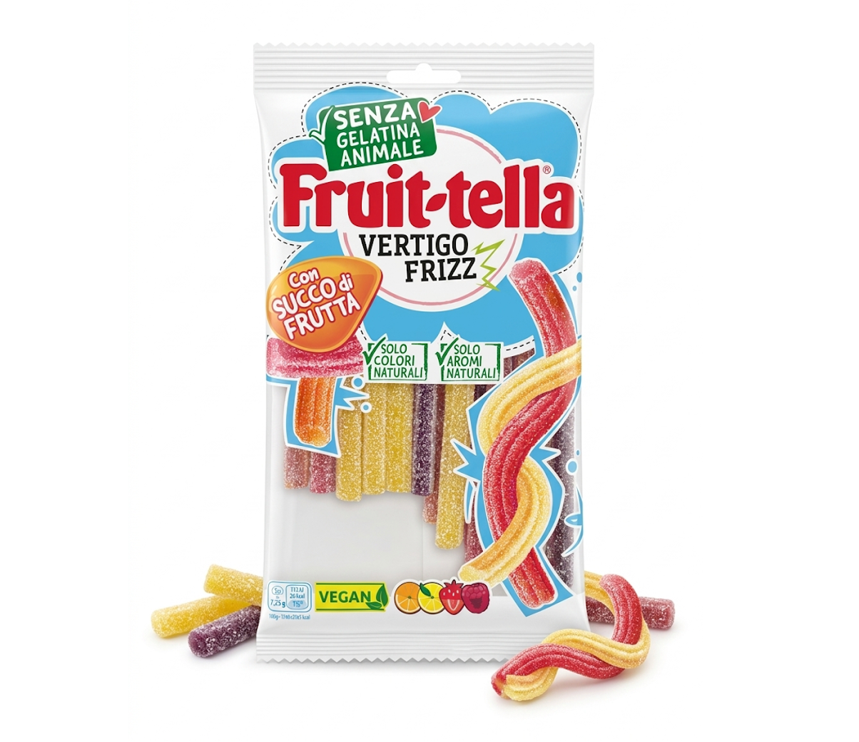 Fruittella Bites Frizz – Italian Sparkling Sour Chewy Candy 150g