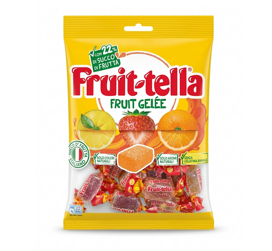 Fruittella Fruit Gelée Soft Jelly Candies 180g -Authentic Italian Soft Fruit Jellies 
