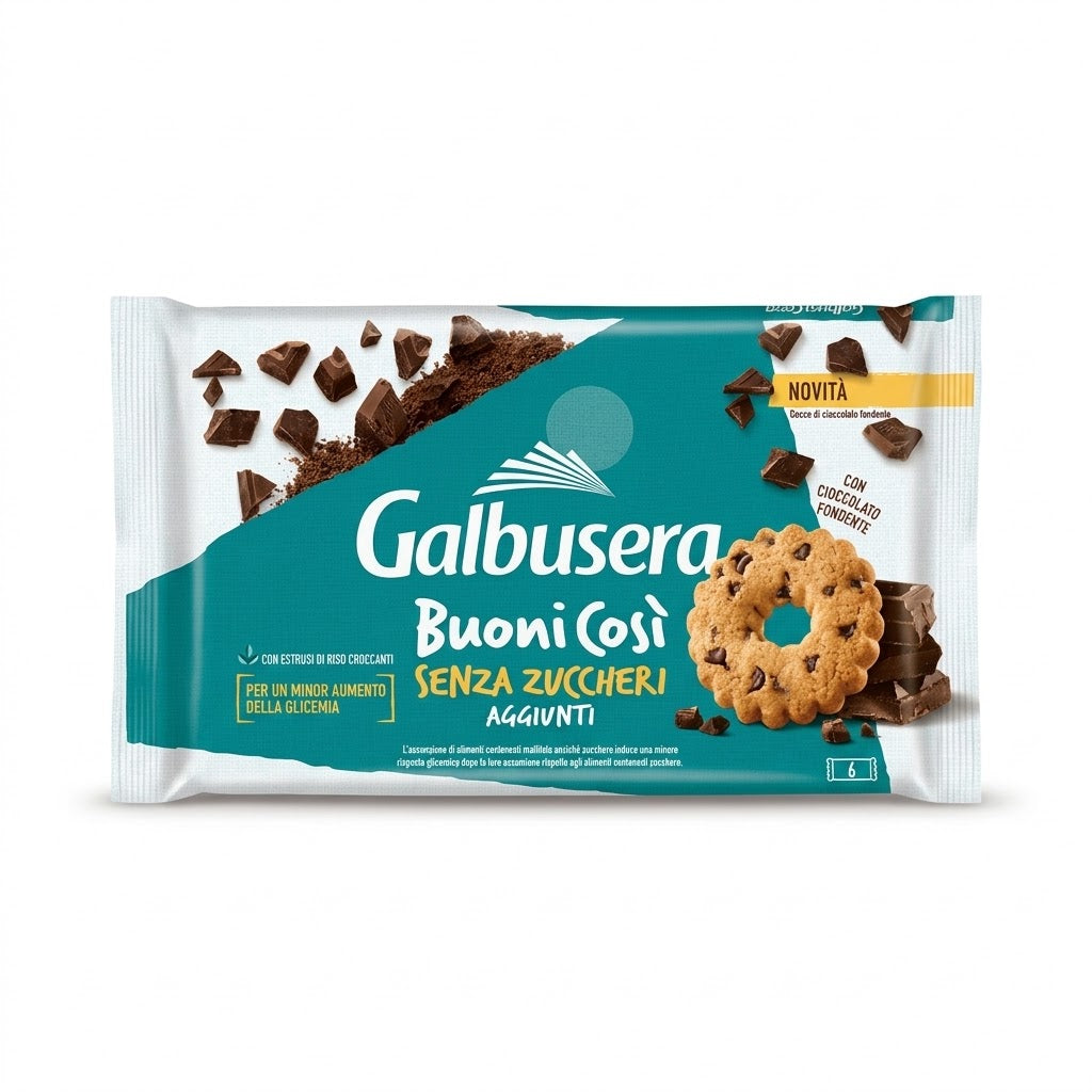 Galbusera Buoni Cosi Dark Chocolate Biscuits 260g – Sugar Free