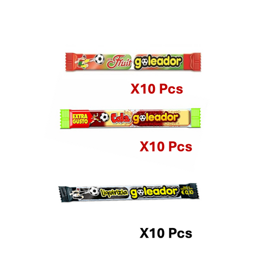 Goleador Mix Flavour Cola Licorice Fruit Candy 30 Pcs