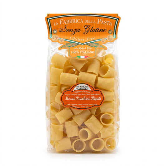 Gragnano Gluten Free Mezzi Paccheri Rigati Pasta Italy