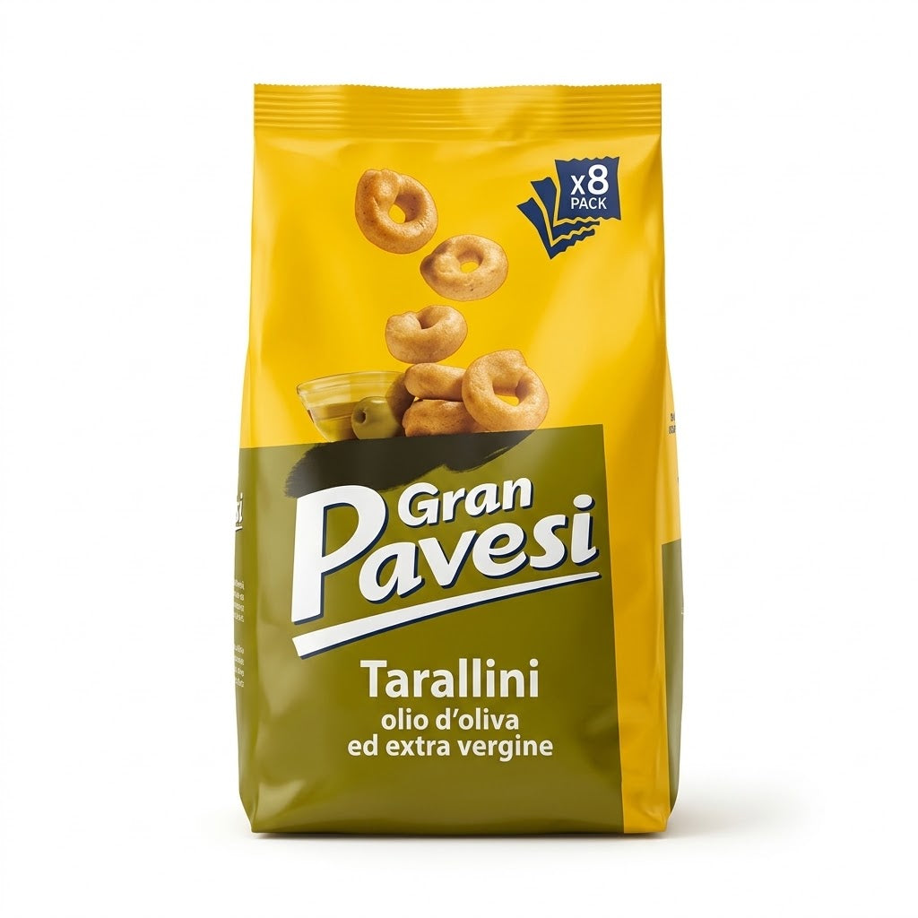 Gran Pavesi Olive Oil Tarallini Snacks 8-Pack (256g)