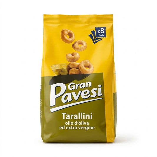 Gran Pavesi Olive Oil Tarallini Snacks 8-Pack (256g)