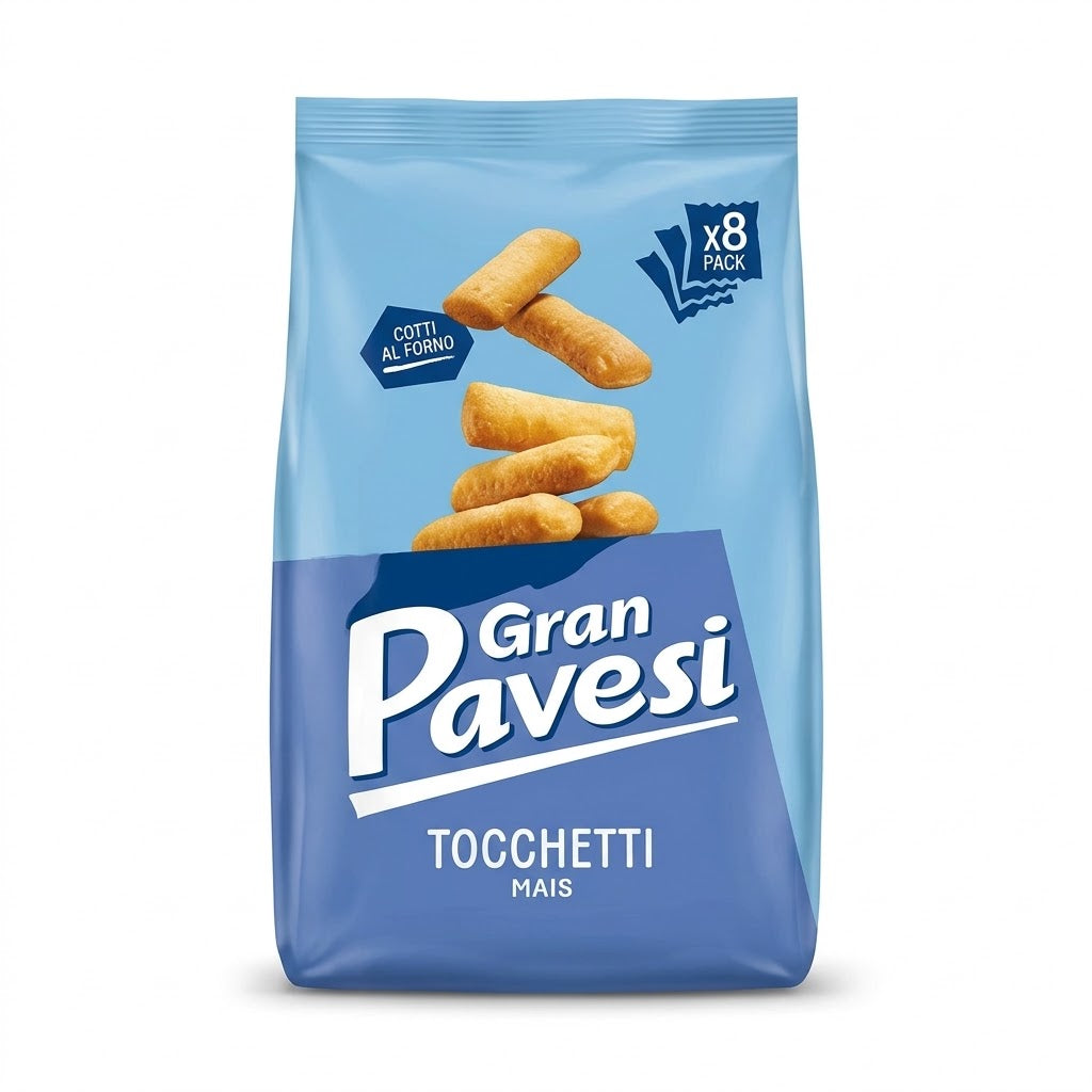 Gran Pavesi Tocchetti Mais Baked Corn Snacks 8-Pack (256g)