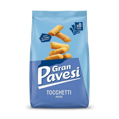 Gran Pavesi Tocchetti Mais Baked Corn Snacks 8-Pack (256g)