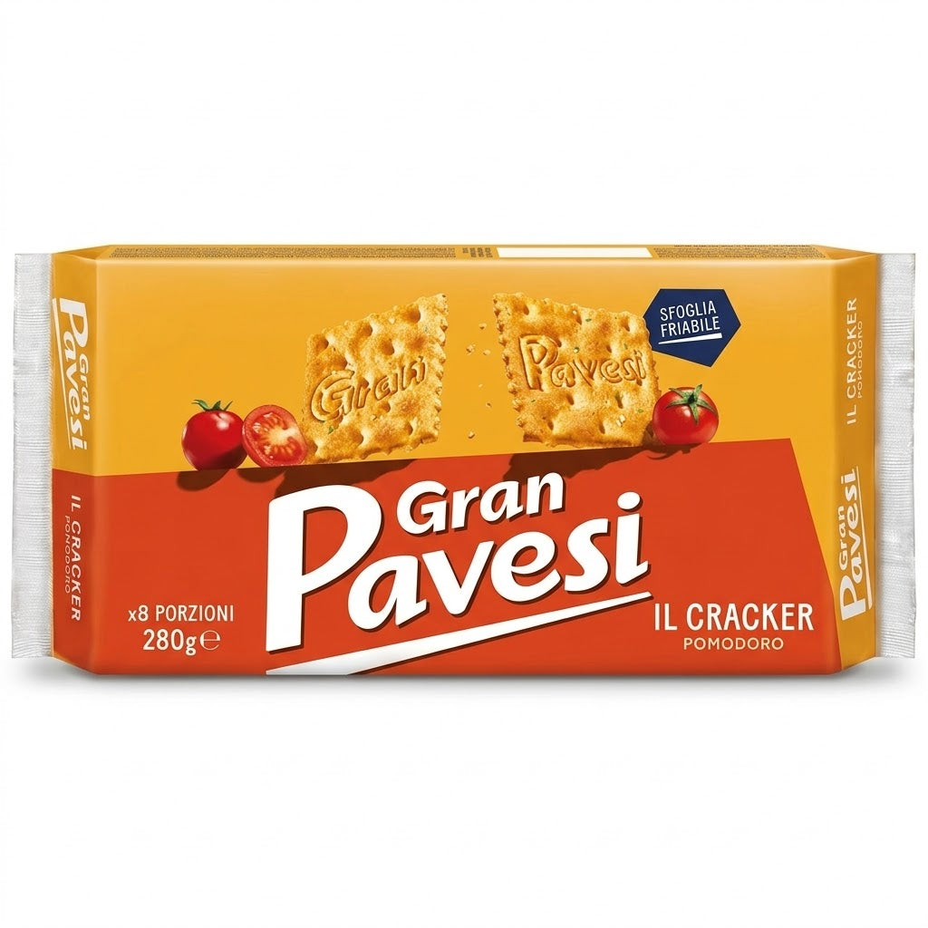 Gran Pavesi Tomato Crackers 280g (8 Packs) – Italian Snack