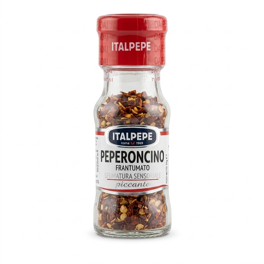 Italpepe Crushed Red Pepper Flakes 18g Glass Jar – Italy