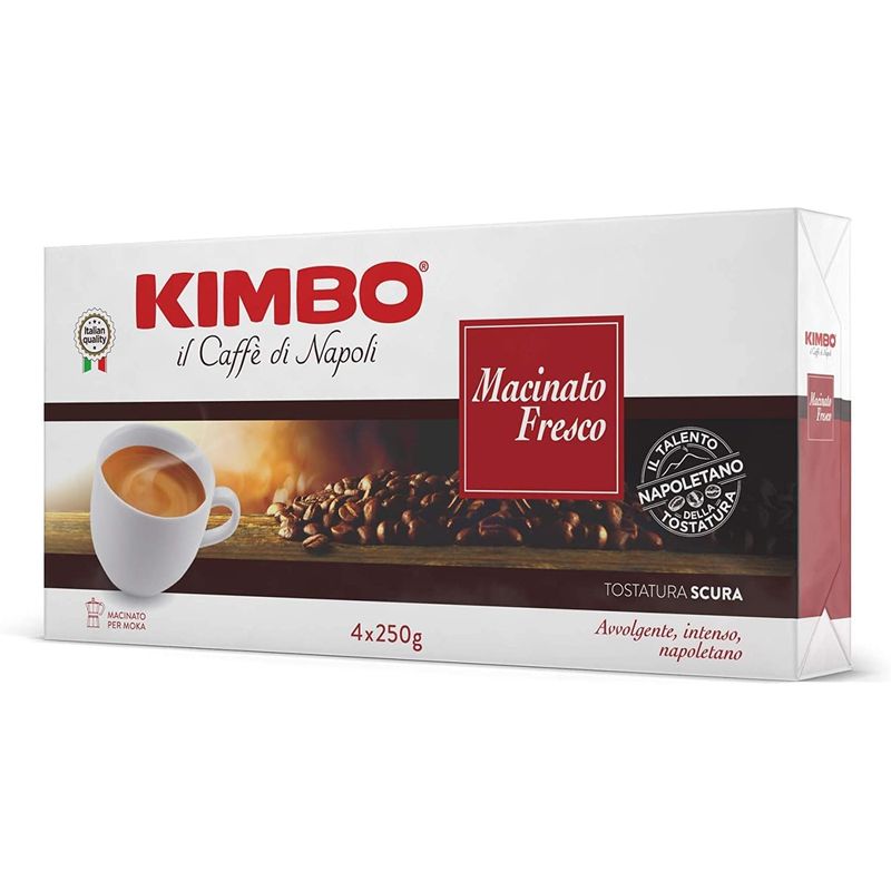 Kimbo Macinato Fresco Ground Coffee 1000g (4x250g)
