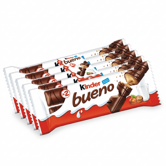 Kinder Bueno 5-Pack (5x43g) – Ferrero Hazelnut Wafers
