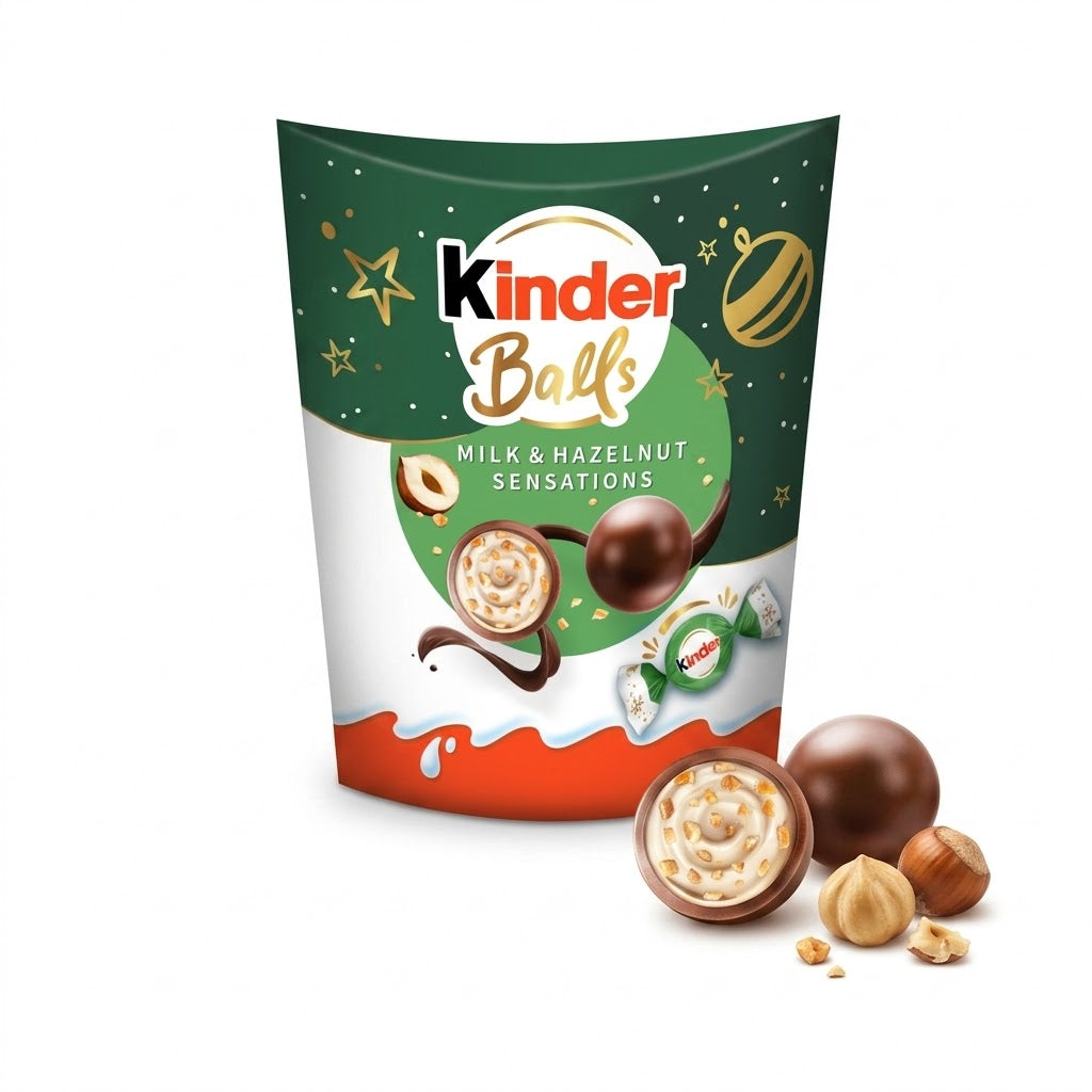 Kinder Milk & Hazelnut Choco Balls 90g