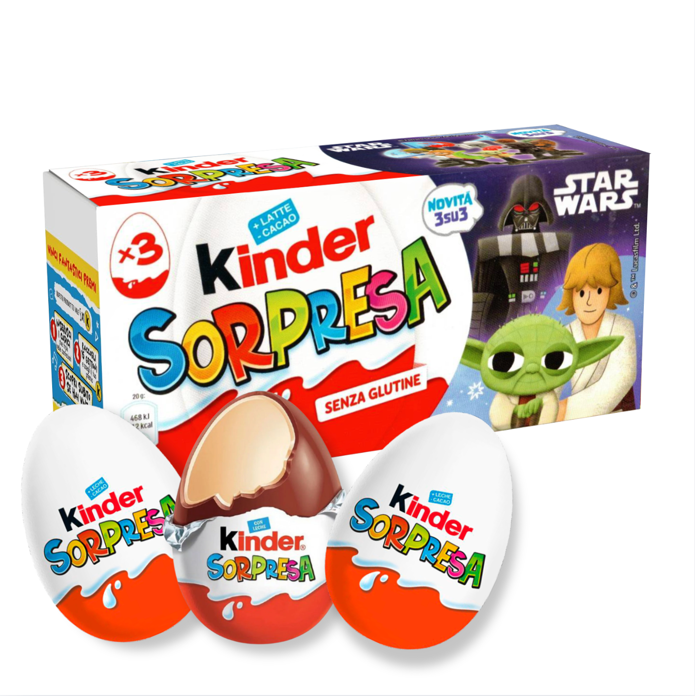 Kinder Sorpresa Star Wars 3-pack Chocolate Eggs