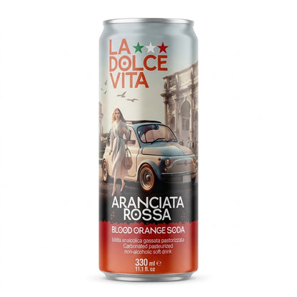 La Dolce Vita Aranciata Rossa Blood Orange Soda 330ml Can