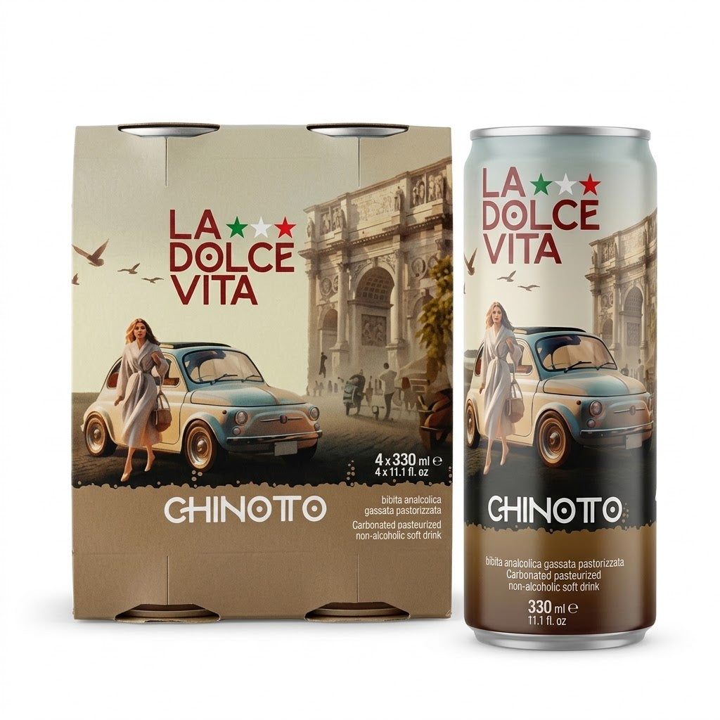 La Dolce Vita Chinotto Italian Soda 4 Pack (330ml / 11.1oz)