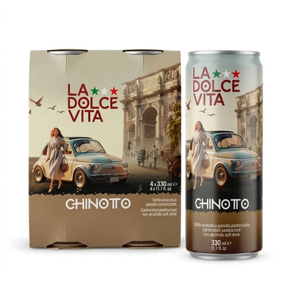 La Dolce Vita Chinotto Italian Soda 4 Pack (330ml / 11.1oz)