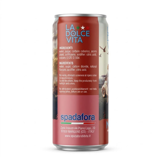 La Dolce Vita Negroni Soda 330ml Can Spadafora Italy