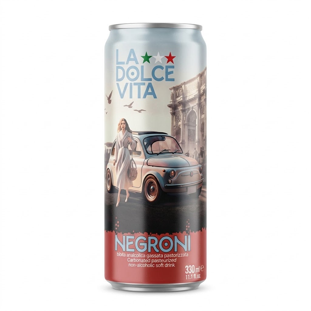 La Dolce Vita Negroni Soda 330ml Can Spadafora Italy