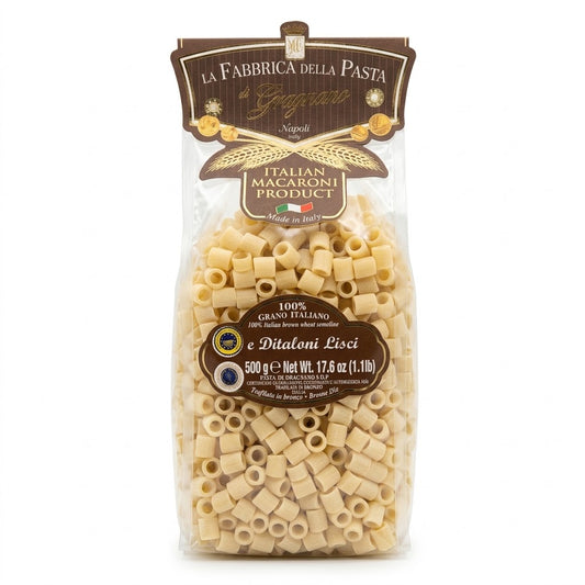 La Fabbrica della Pasta Ditaloni Lisci Gragnano 500g - Authentic Italian Pasta