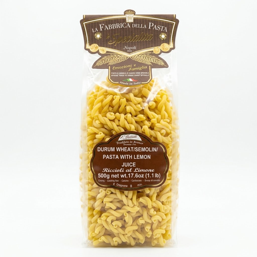 La Fabbrica della Pasta Lemon Riccioli Pasta 500g - Authentic Italian Pasta