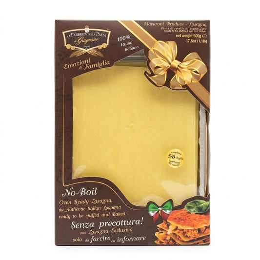 La Fabbrica della Pasta No-Boil Lasagna Sheets 500g Box - Authentic Italian Pasta