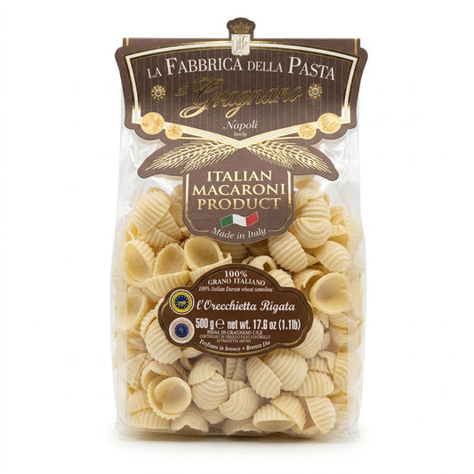 La Fabbrica della Pasta Orecchietta Rigata 500g - Authentic Italian Pasta