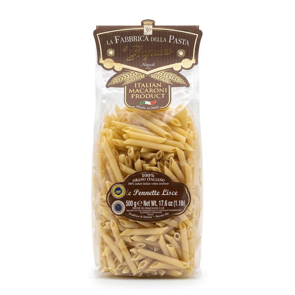 La Fabbrica della Pasta Pennette Lisce Gragnano 500g - Authentic Italian Pasta