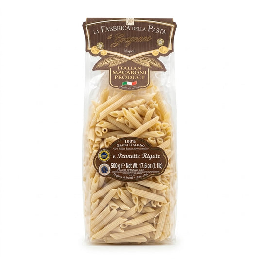 La Fabbrica della Pasta Pennette Rigate Gragnano 500g - Authentic Italian Pasta