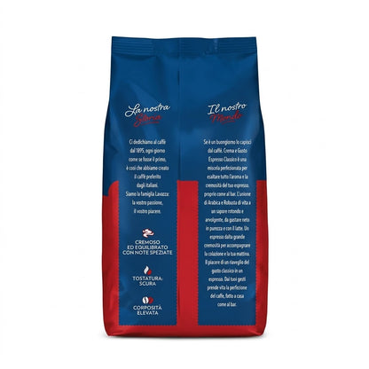 Lavazza Crema e Gusto Classico Whole Coffee Beans 1000g – Intensity 8