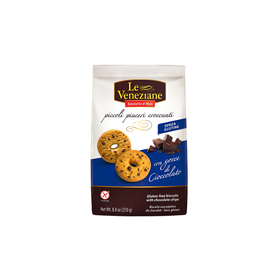 Le Veneziane Glute Free Biscuits With Chocolate Chips 250g