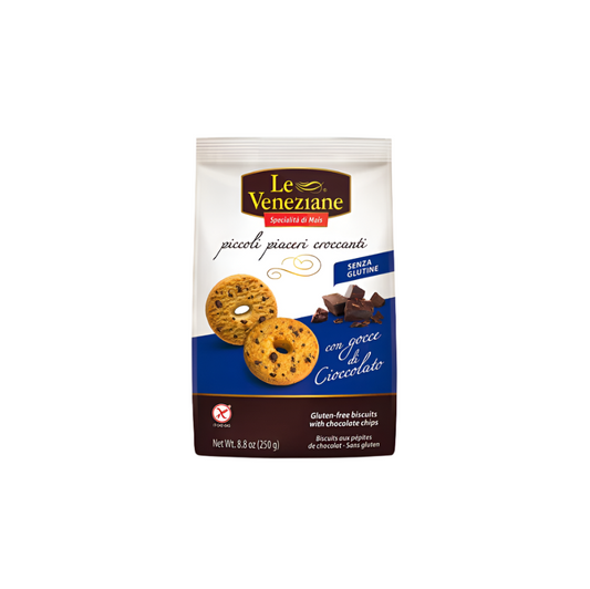 Le Veneziane Glute Free Biscuits With Chocolate Chips 250g