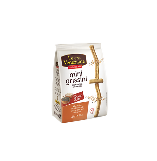 Le Veneziane Mini Grissini Sesame and Chia Breadsticks 250g