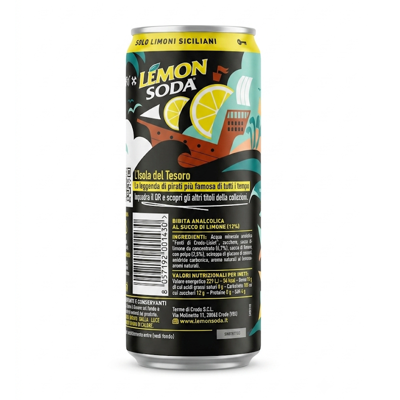 Lemonsoda Limonata Italian Soda 330ml Can
