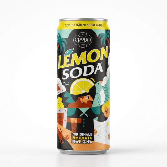 Lemonsoda Limonata Italian Soda 330ml Can By Fonti di Crodo