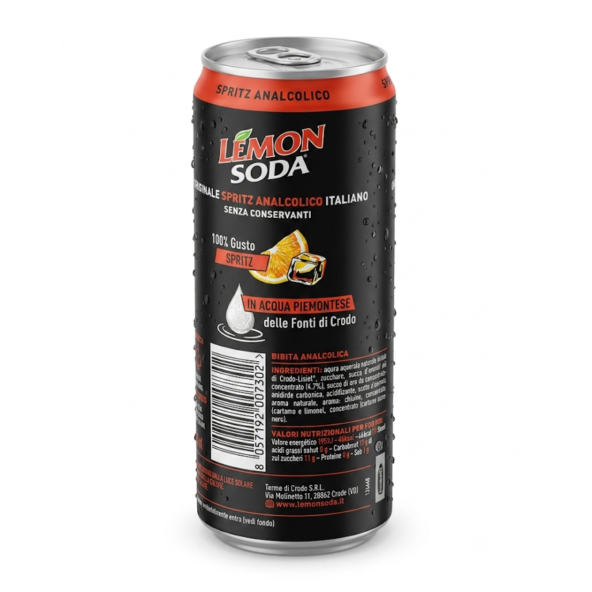 Lemonsoda Spritz Italian Soda 330ml By Fonti di Crodo