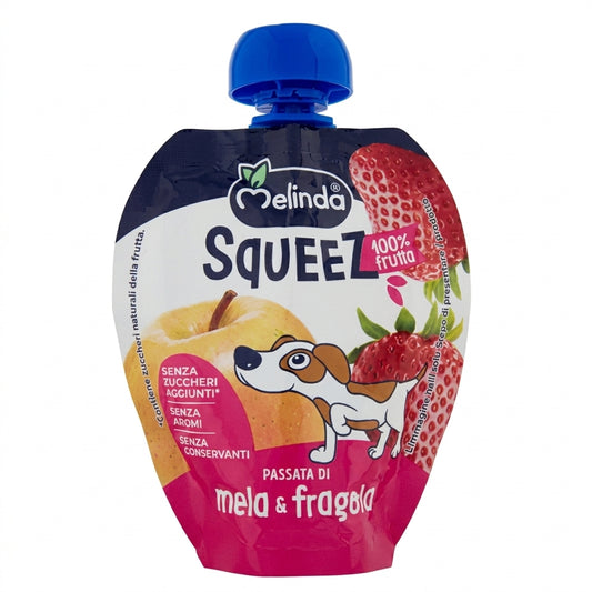Melinda Squeeze Apple and Strawberry Pure Fruit Pouch 90g