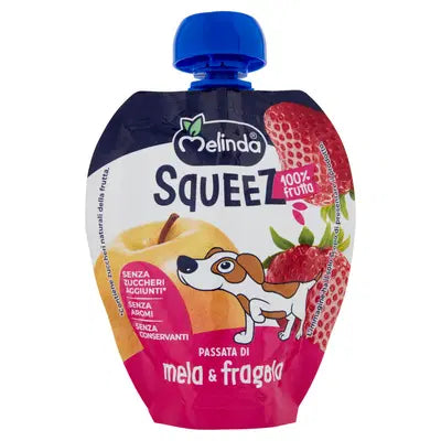Melinda Squeeze Apple and Strawberry Pure Fruit Pouch 90g