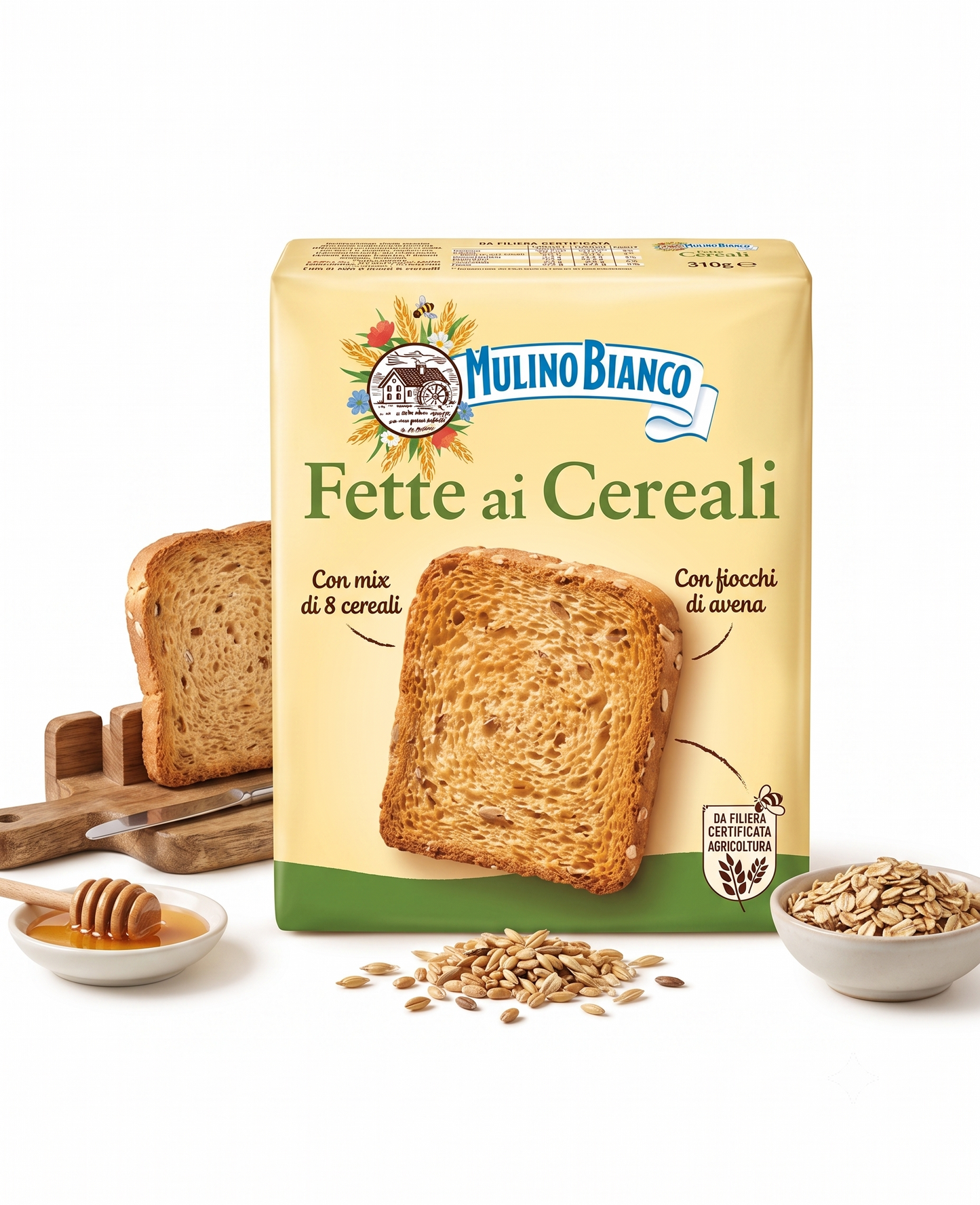 Mulino Bianco Fette Cereali Whole Grain Toast Slices 315g