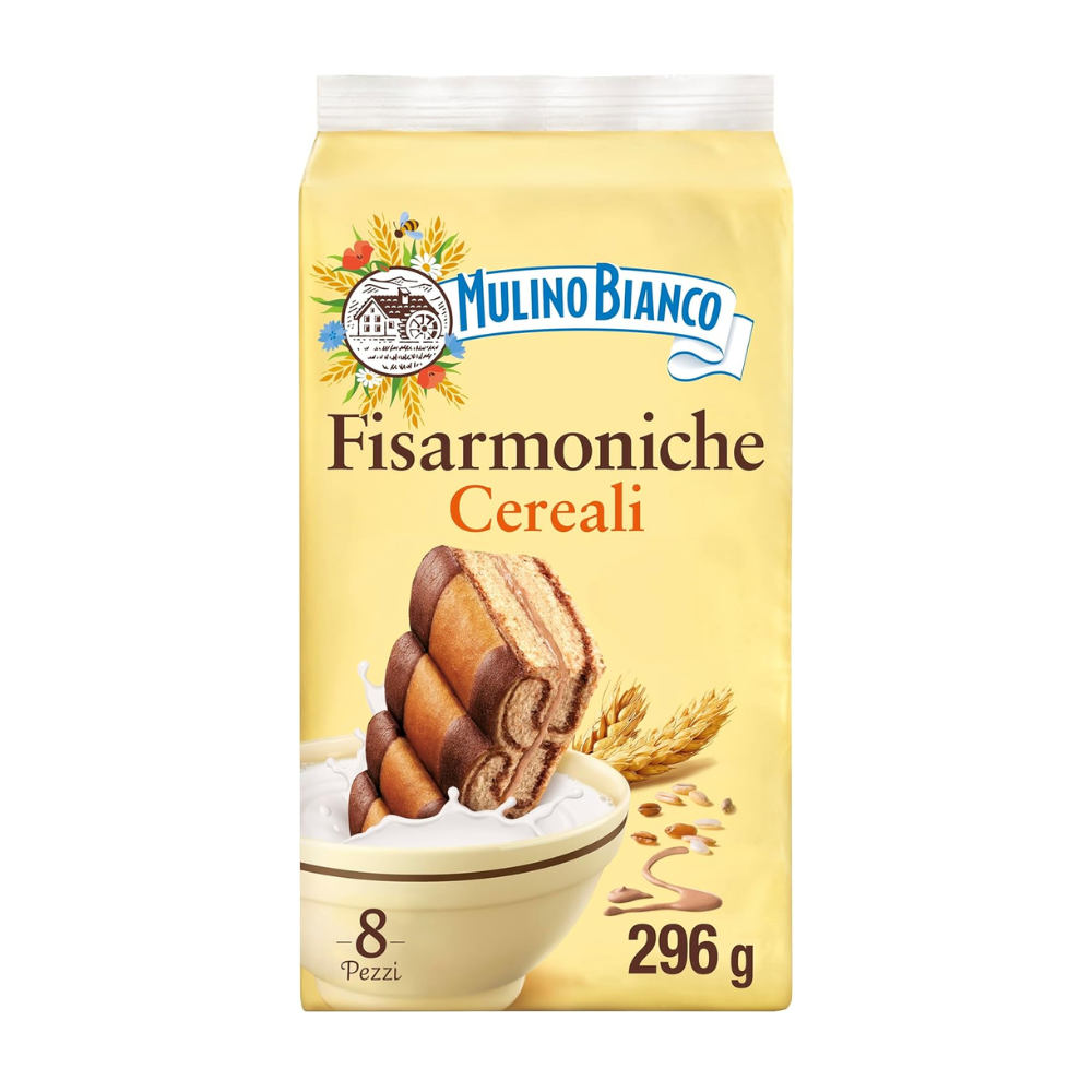 Mulino Bianco Fisarmoniche Cereal and Cocoa Pastries 296g
