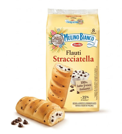 Mulino Bianco Flauti Stracciatella Milk with Chocolate Chip Flutes 280g