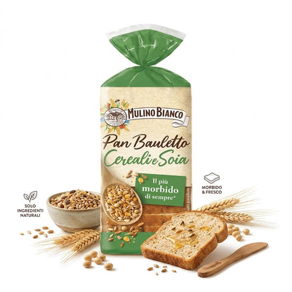 Mulino Bianco Pan Cereali e Soia Cereal and Soy Bread 400g
