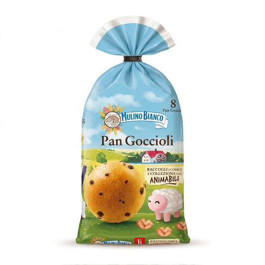 Mulino Bianco Pan Goccioli Soft Brioche Bread Buns with Chocolate Chips 336g